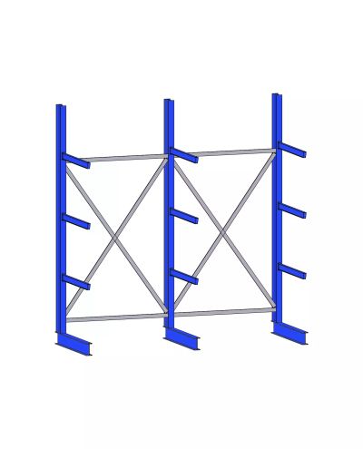 Ulokehylly K60, 3-pylväinen, IPE100x1000mm