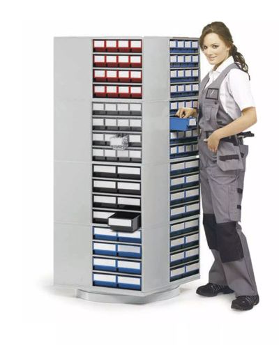 Pyörivä teline hyllylaatikostoille, Treston 16-400 Pyörivä teline hyllylaatikostoille, Treston 16-400