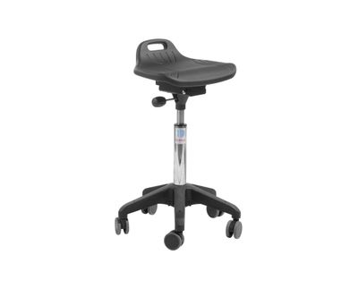 Työjakkara Omega, medium, muoviristikolla ja pyörillä Työjakkara Omega, medium, muoviristikolla ja pyörillä