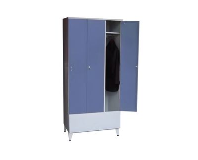 Lyhytovinen Solid pukukaappi 3-ovinen 300 mm 900 x 545 x 1900 mm