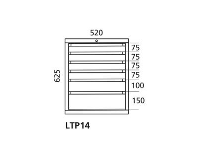 Laatikosto 14 Handy Industrial, laatikot 4 x 75, 100, 100 mm Laatikosto 14 Handy Industrial, laatikot 4 x 75, 100, 100 mm