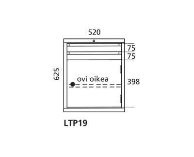 Laatikosto 19 Handy Industrial, laatikot 2 x 75 mm, 398 mm Laatikosto 19 Handy Industrial, laatikot 2 x 75 mm, 398 mm