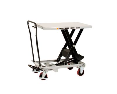 BS50 Silverstone nostopöytä jalkapumpulla