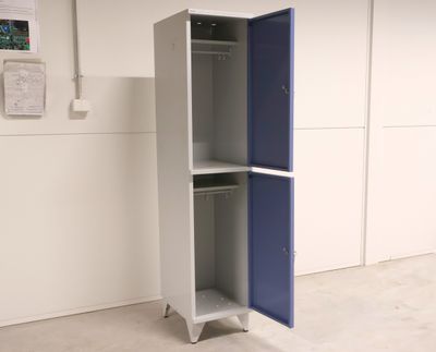Pukukaappi 2 ovella, sininen/harmaa