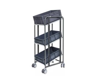 Laatikkovaunu 168-S, 3 tasoa 477 x 638 x 1300 mm Laatikkovaunu 168-S, 3 tasoa 477 x 638 x 1300 mm