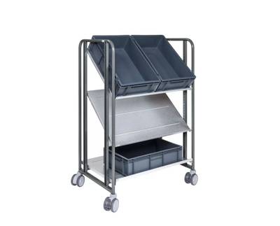 Laatikkovaunu 168-M, 3 tasoa 877 x 638 x 1300 mm Laatikkovaunu 168-M, 3 tasoa 877 x 638 x 1300 mm
