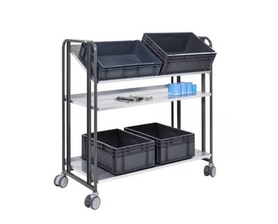 Laatikkovaunu 168-L, 3 tasoa 1277 x 638 x 1300 mm