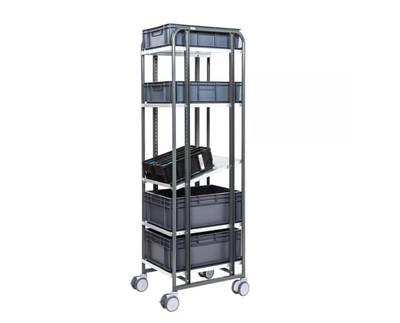 Laatikkovaunu 168-S, 5 tasoa 477 x 638 x 1850 mm Laatikkovaunu 168-S, 5 tasoa 477 x 638 x 1850 mm