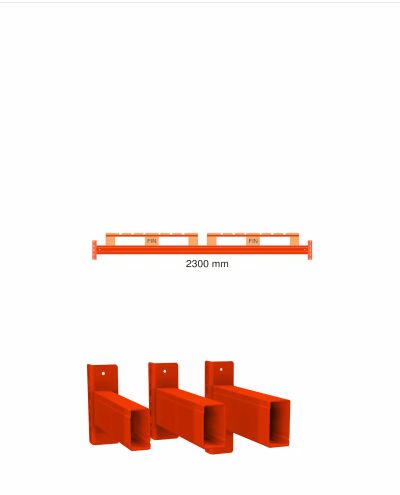 Vaakapalkki C34BX 100/50/13 - 2300mm 2x Fin-lava