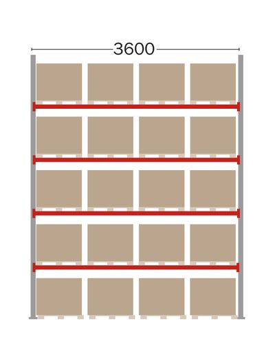 Kuormalavahylly perusosa 20 EUR-lavalle, 5000 mm Kuormalavahylly perusosa 20 EUR-lavalle, 5000 mm