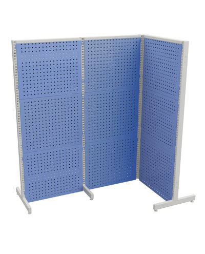 Reikälevyseinäkkeen perusosa, 1-puolinen L-jalalla, 780x310x1850mm