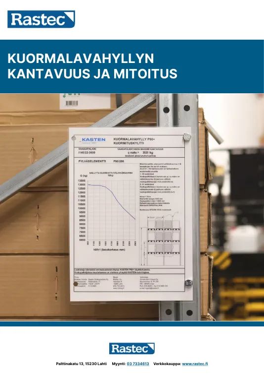 P90 Kuormalavahyllyn kantavuus ja mitoitus tuote-esite PDF